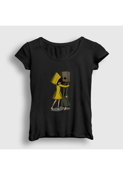 Kadın Siyah Hug Little Nightmares T-Shirt