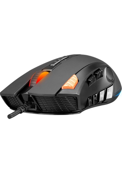Bm-G7 Gıant Rgb Makrolu Oyuncu Mouse 10.000-DPI-12 Tuşlu Ağırlıklı Örgü Kablo 2x Tuş