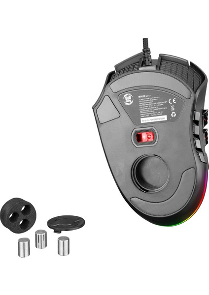 Bm-G7 Gıant Rgb Makrolu Oyuncu Mouse 10.000-DPI-12 Tuşlu Ağırlıklı Örgü Kablo 2x Tuş