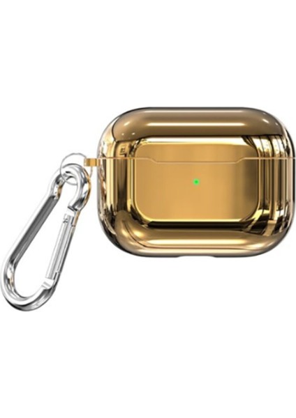 Apple Airpods Pro Uyumlu Askılı Silikon Kılıf - Gold