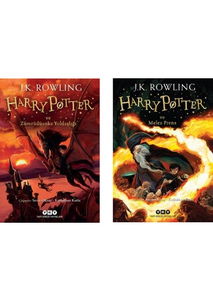 Yapı Kredi Yayınları Harry Potter Serisi 5. ve 6. Kitaplar 2 Kitap Set - Zümrüdüanka Yoldaşlığı - Melez Prens