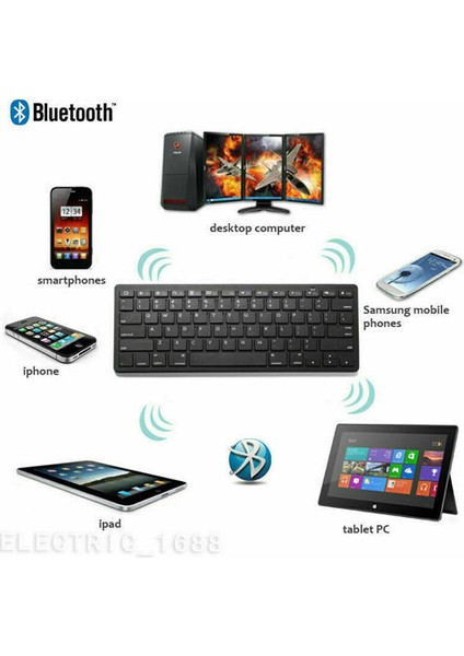 Samsung Galaxy Tab A T590 T595 Bluetooth Slim Model Kablosuz Wireless Klavye