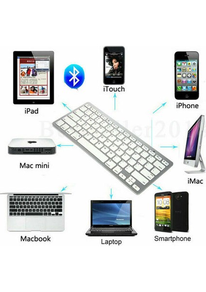 Apple iPad 7. Nesil Bluetooth Slim Model Kablosuz Wireless Klavye