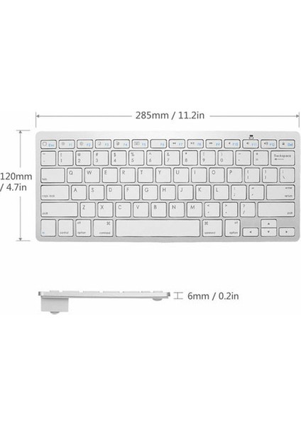 Lenovo Thinkpad Tablet 2 Bluetooth Slim Model Kablosuz Wireless Klavye
