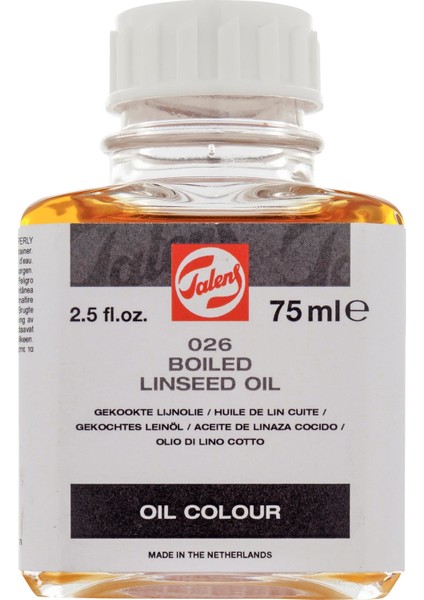 Talens : Kaynatılmış Keten Yağı (Boiled Linseed Oil) : 026 : 75 ml