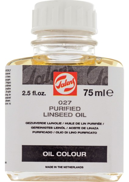 Talens : Saf Keten Yağı (Purified Linseed Oil) : 027 : 75 ml