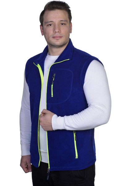 Genius Store Erkek Polar Yelek  Spor Outdoor Yelek Renkli Tam Femuarlı