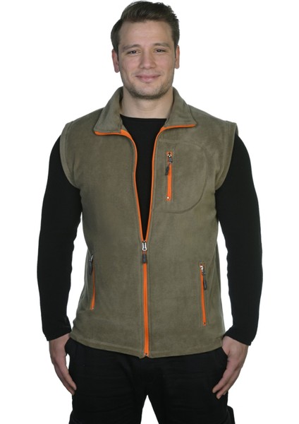 Erkek Polar Yelek Spor Outdoor Yelek Renkli Tam Femuarlı