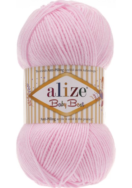 Baby Best El Örgü Ipi - Toz Pembe 185