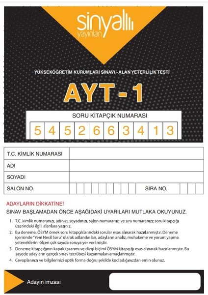 AYT 3'lü Video Çözümlü Deneme Sınavı