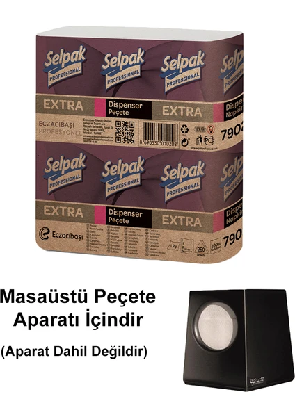 Selpak 7900073 Professional Extra Kutu Peçetelik için Dispenser Peçete 250 li - 18 Adet