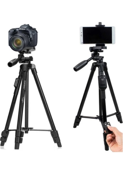 146 cm Profesyonel Tripod Telefon ve Dslr Bluetooth Kumandalı