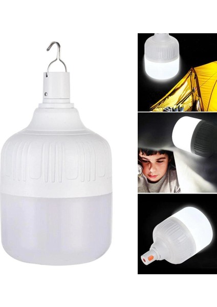 3 Modlu USB Şarjlı Asılabilir LED Lamba Beyaz