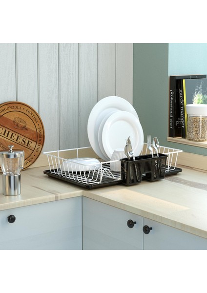 Tek Katlı Bulaşıklık Tabaklık Beyaz KB003