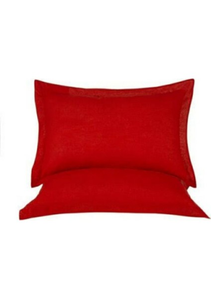 Volanlı Fermuarlı Yastık Kılıfı %100 Pamuklu 50 x 70 cm 2li