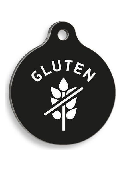 Gluten Alerjisi Yuvarlak Kedi ve Köpek Künyesi