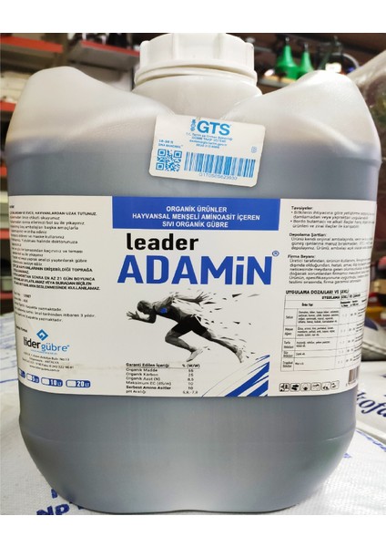 Leader Adamin 20 Litre Hayvansal Içeren Sıvı Organik Gübre
