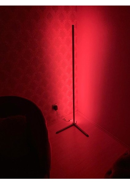 L Köşe Lambader Rgb LED Aydınlatma 150CM Metal Diffizörlü fırsatları