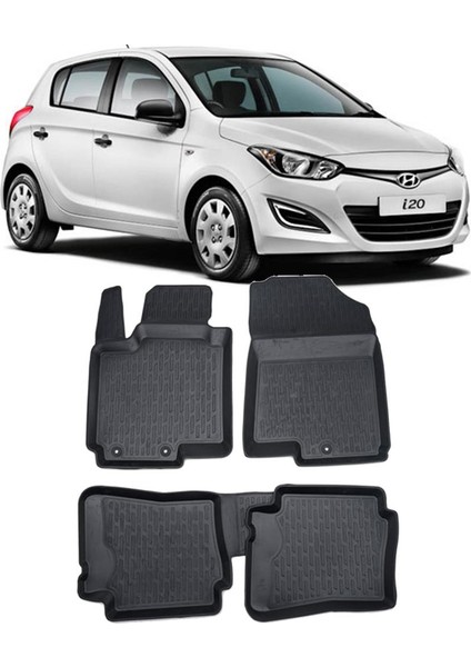 Araba Alışveriş Hyundai Aksesuar I20 2009-2015 3D X-Mat Havuzlu Paspas