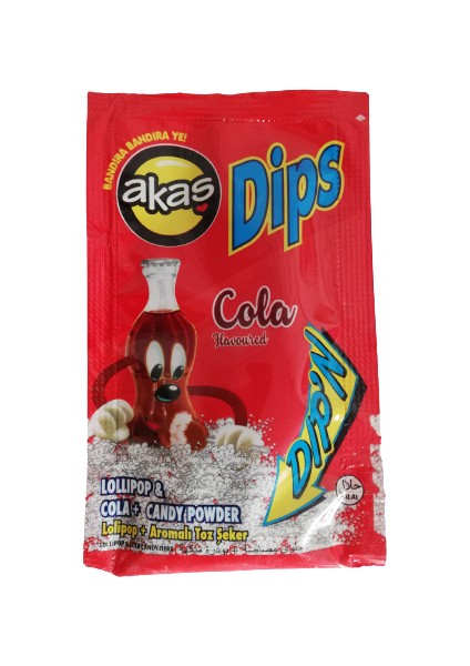 Kola Aromalı Toz Şekerli Dips Lolipop Paket 36 Lı