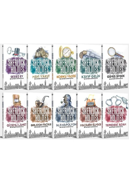 Halk Kitabevi Sherlock Holmes Seti 10 Kitap