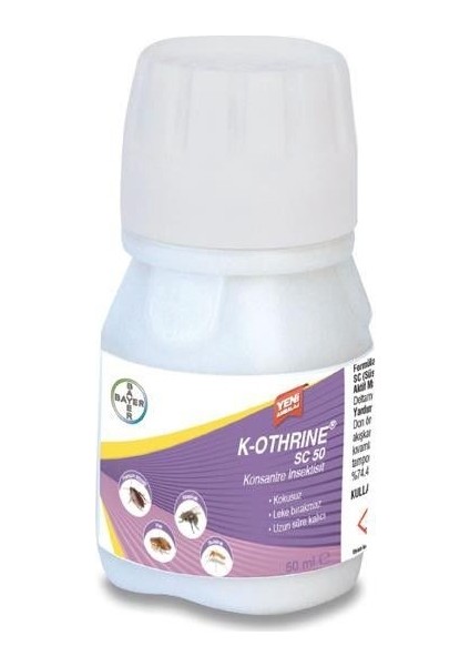 Cegel Ziraat 2 Adet Bayer K Othrine Sc 50 Haşere  50 ml Üründür