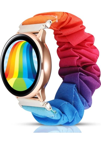 Samsung Gear S2 Huawei Watch 2 Tasarım Kordon Kayış Gökkuşağı