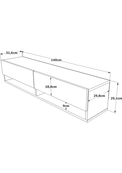 Loft Tv Ünitesi Televizyon Sehpası LF11