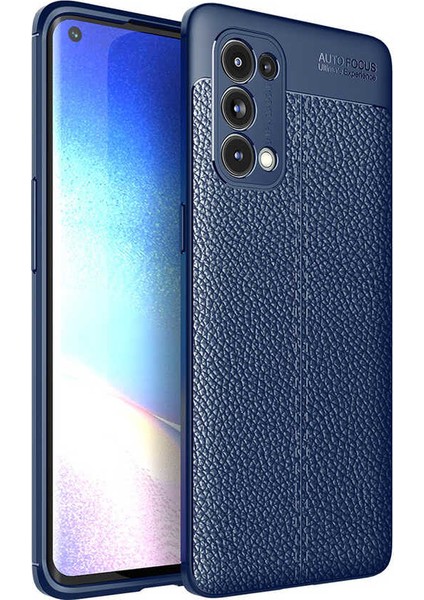 - Oppo Reno 5 Pro 5G - Kılıf Auto Focus Karbon Niss Silikon Kapak - Lacivert - T16126