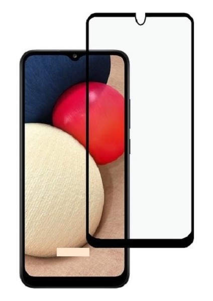 Samsung Galaxy A02S Tam Kaplayan 9h Fiber Nano Ekran Koruyucu Siyah