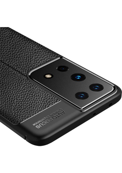 Samsung Galaxy S21 Ultra Kılıf Ultra Korumalı Deri Desenli Lüx Niss Silikon Kılıf + Tam Kaplayan 6d Polymer Nano Ekran Koruyucu Siyah fiyatları
