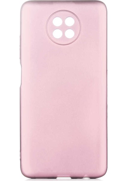 Xiaomi Redmi Note 9 5g Kılıf Mat Premium Silikon Kılıf + Tam Kaplayan 6d Nano Ekran Koruyucu Rose