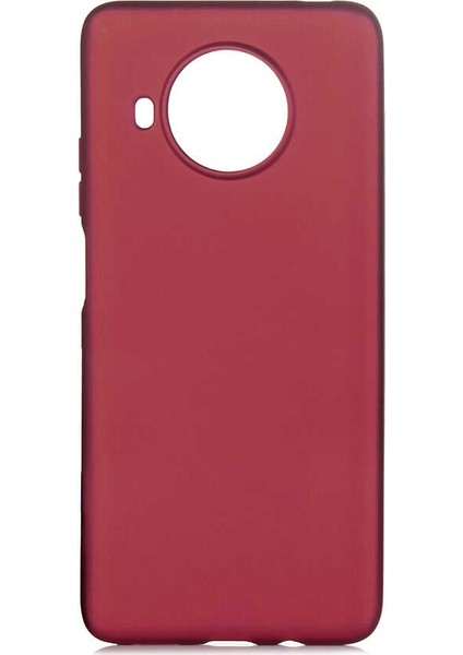 Xiaomi Redmi Note 9 Pro 5g Kılıf Mat Premium Silikon Kılıf + Nano Ekran Koruyucu Bordo