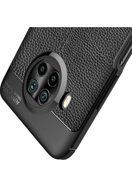 Xiaomi Redmi Note 9 Pro 5g Kılıf Ultra Korumalı Deri Desenli Lüx Niss Silikon Kılıf + Cam Ekran Koruyucu Siyah fiyatları