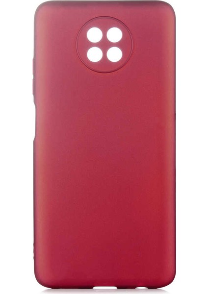 Xiaomi Redmi Note 9t Kılıf Mat Premium Silikon Kılıf + Tam Kaplayan 6d Nano Ekran Koruyucu Bordo