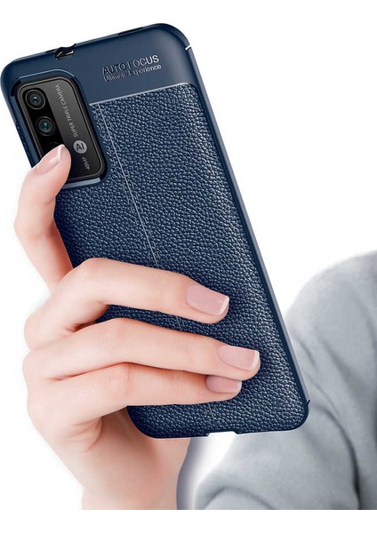 Xiaomi Redmi Note 9t Kılıf Ultra Korumalı Deri Desenli Lüx Niss Silikon Kılıf + Tam Kaplayan 6d Nano Ekran Koruyucu Siyah fiyatları