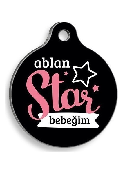 Ablan Star Yuvarlak Kedi ve Köpek Künyesi