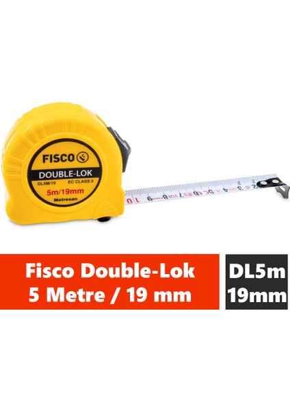 Double-Lok | 5 Metre / 19 mm Çelik Şerit Metre | DL5M/19MM