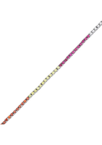 Gümüş Renkli Taşlı Su Yolu Bileklik G191BL