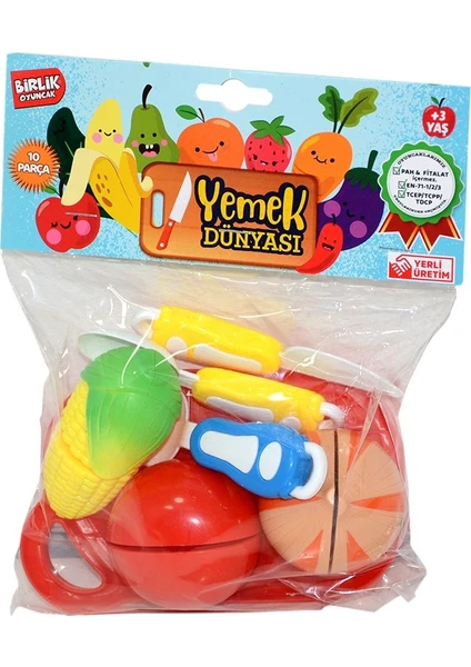 Birlik Toys URT007-PVC-1AB Poşetli Sebze Meyve Kesme Seti