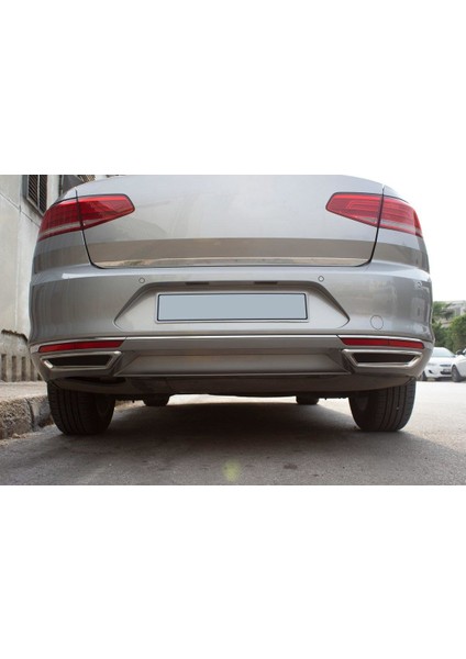 Vw Passat B8 Krom R Line Difüzör Egzoz Çerçevesi 2015-2019 Arası