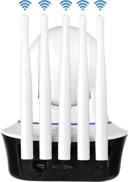 KS-516 5 Antenli Gece Görüşlü Hd 360 Derece Wifi Ip Kamera