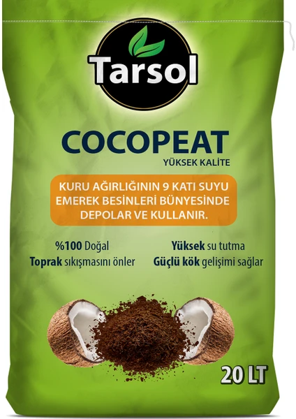 Tarsol Cocopeat Yüksek Kalite 20 Lt