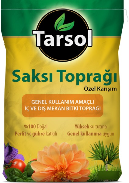 Tarsol Torf Saksı ve Çiçek Toprağı Özel Formül 10 Lt