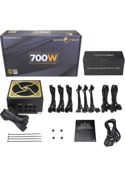 GTP-700M 700W 80+ Gold Modüler Power Supply