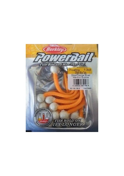 Powerbait Floating Mice Tails Sahte Yemi Glow Orange Silver 8cm / 13LU