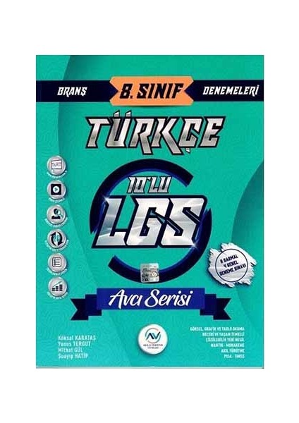 Av Akıllı Versiyon Yayınları 8. Sınıf LGS Türkçe 10 lu Denemesi - Köksal Karataş