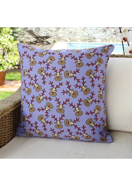 Kırlent - Yastık 45 x 45 cm Iç Yastık Dahil - Lila