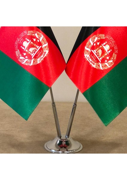 Afganistan Masa Bayrağı Krom Direkli İkili Bayrak fiyatları