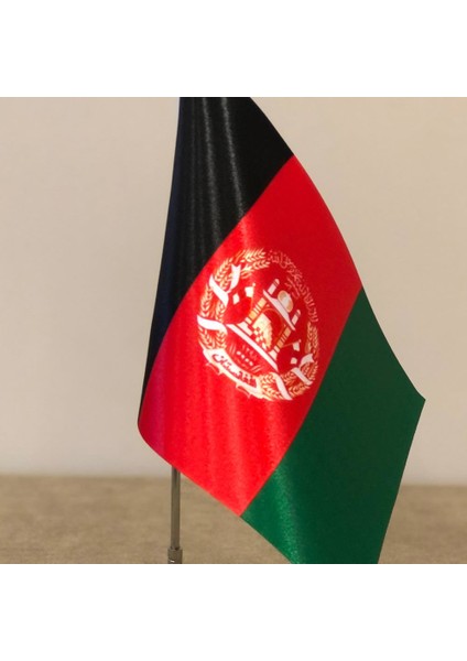 Afganistan Masa Bayrağı Krom Direkli Tekli Bayrak